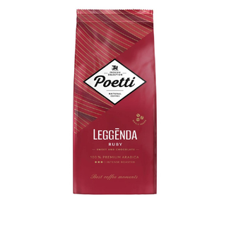 Кофе дәндері Poetti "Leggenda Ruby", орташа-қаралап қуырылған, 1000 гр / Дәнді кофе