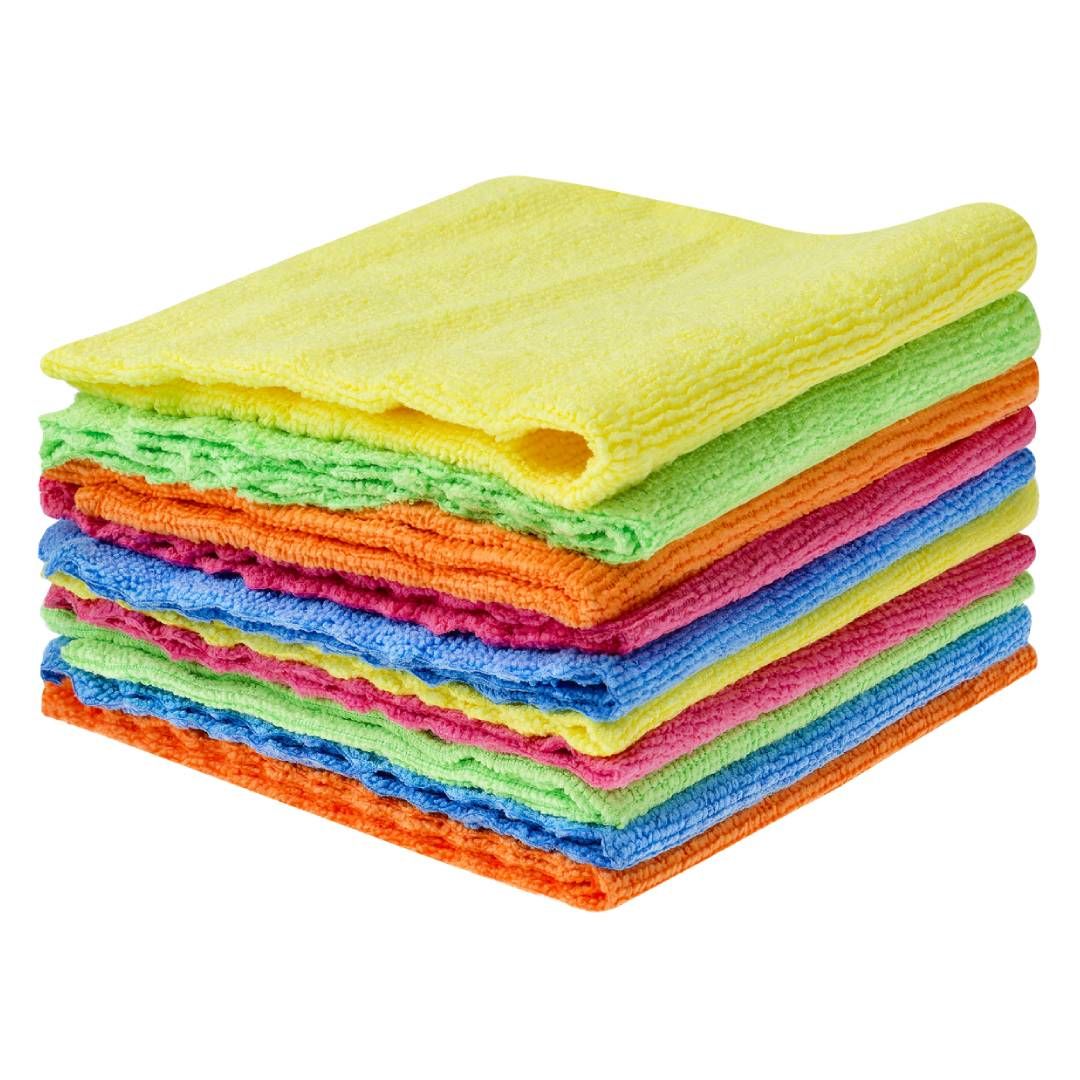 Тазалауға арналған майлықтар Vega, 10 дана, микрофибра, 30*30 см, еуроілгіш, ассорти / Тұрмыстық майлықтар №2