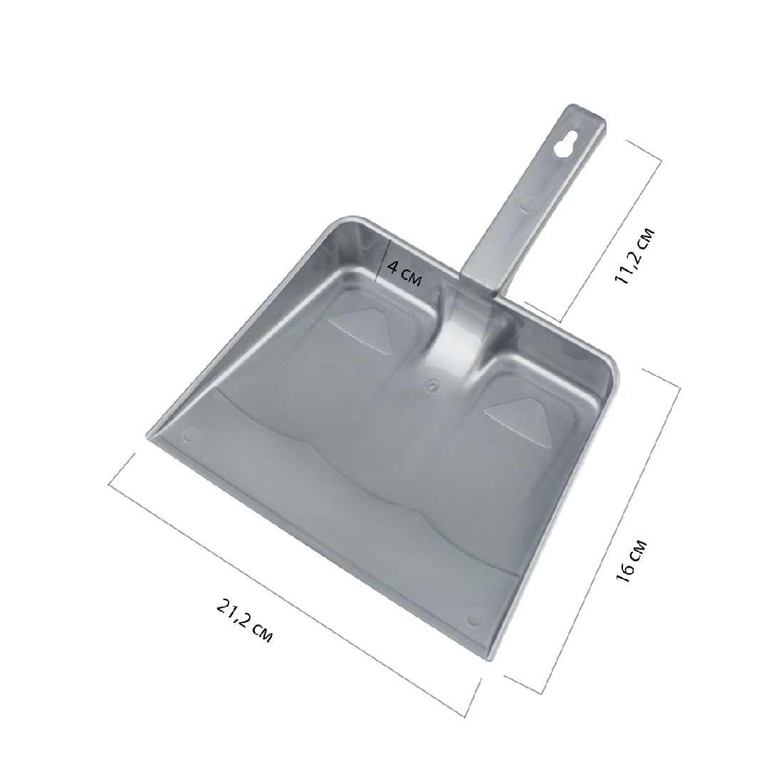 Совок Vega, пластик, низкая ручка, серый / Веники, щетки, совки №2