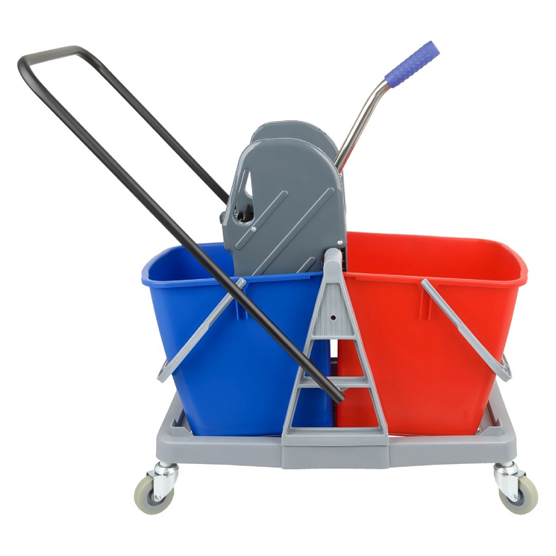 Тележка уборочная OfficeClean Professional, с отжимным устройством в комплекте, ведро 23/23 л / Ведра №2