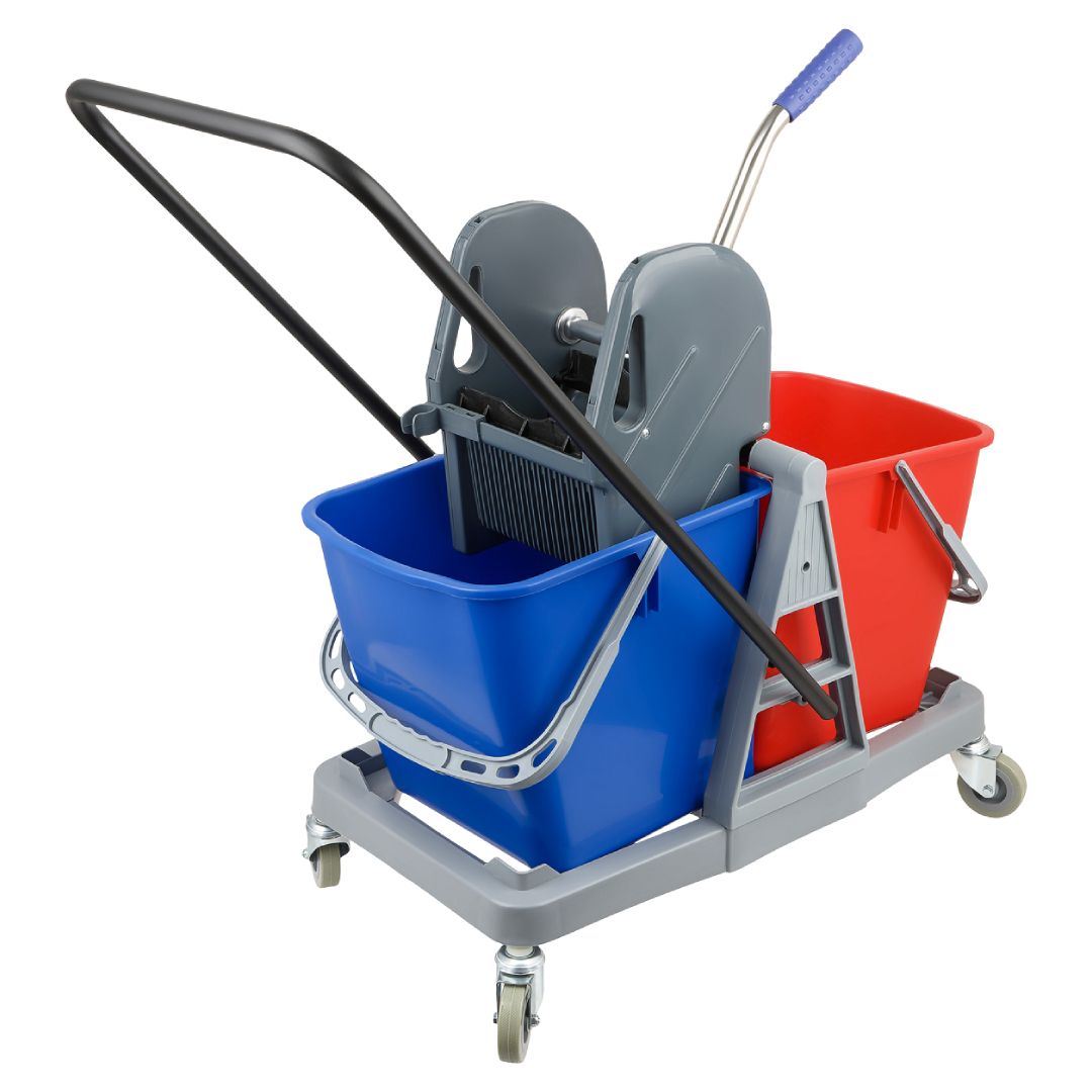 Тележка уборочная OfficeClean Professional, с отжимным устройством в комплекте, ведро 23/23 л / Ведра №3
