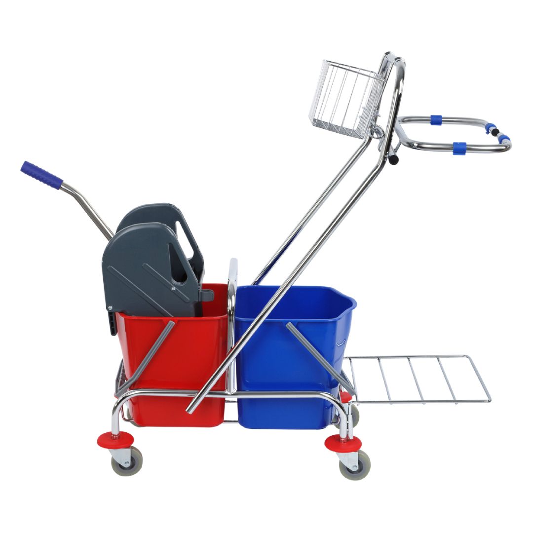 Тележка уборочная OfficeClean Professional, с отжимным устройством в комплекте, ведро 15/15 л / Ведра №2