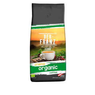 Кофе дәндері Der Franz "Crema Organic", орташа қуырылған, 1000 гр / Дәнді кофе