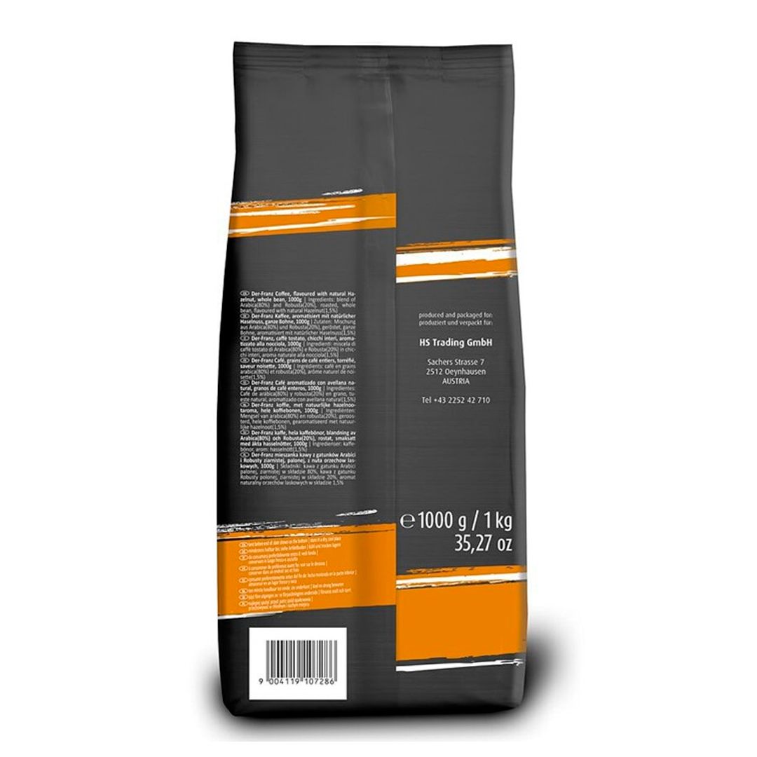 Кофе дәндері Der Franz "Hazelnut", орташа қуырылған, 1000 гр / Дәнді кофе №2 oe.kz Кофе дәндері Der Franz "Hazelnut", орташа қуырылған, 1000 гр / Дәнді кофе №2