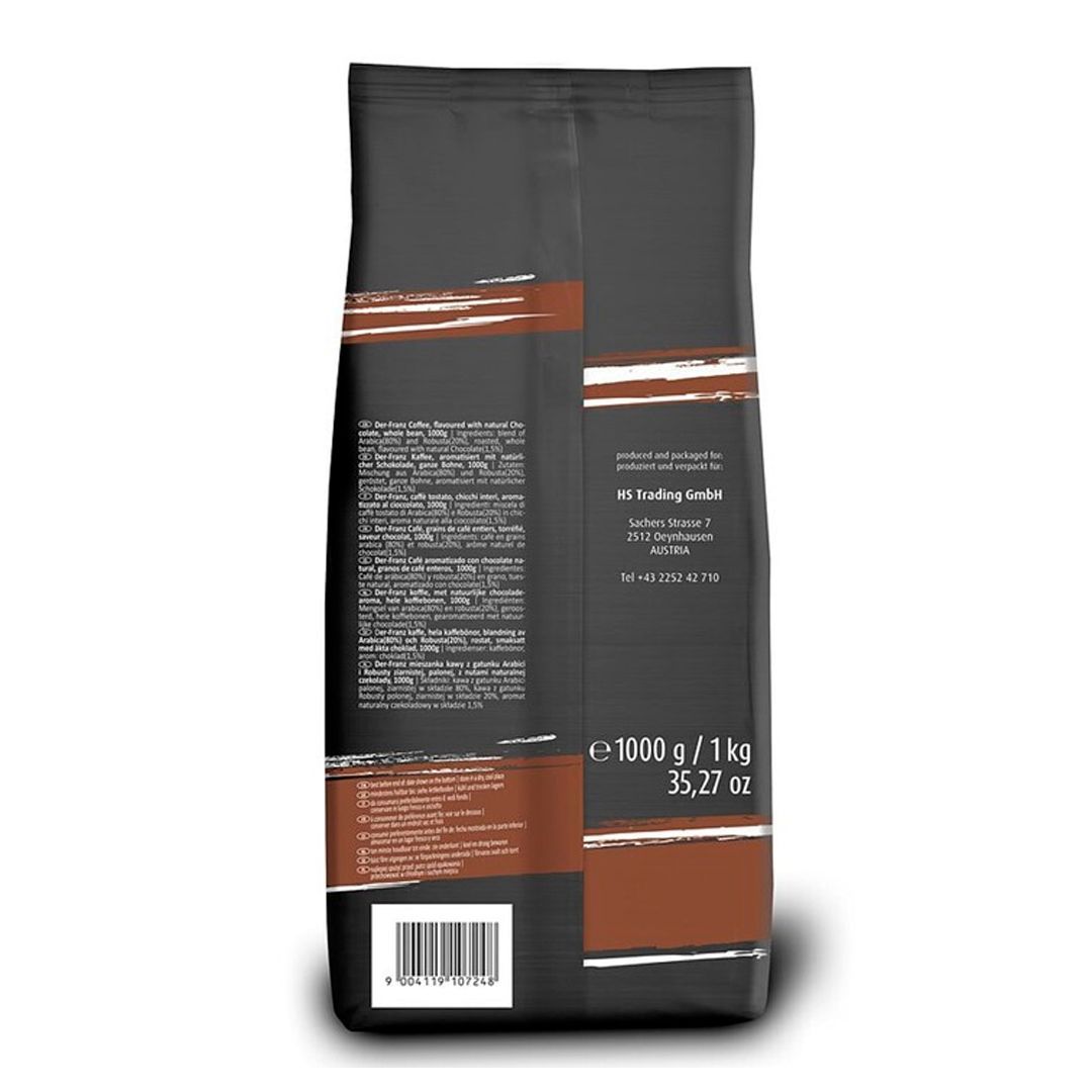 Кофе в зернах Der Franz "Chocolate", средне-темная обжарка, 1000 гр / Кофе зерновой №3 oe.kz Кофе в зернах Der Franz "Chocolate", средне-темная обжарка, 1000 гр / Кофе зерновой №3