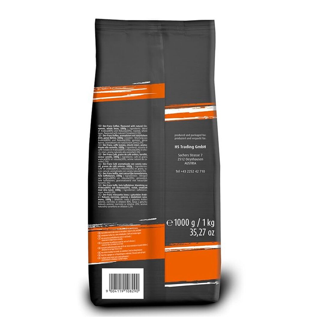 Кофе дәндері Der Franz "Cinnamon", орташа қуырылған, 1000 гр / Дәнді кофе №2 oe.kz Кофе дәндері Der Franz "Cinnamon", орташа қуырылған, 1000 гр / Дәнді кофе №2