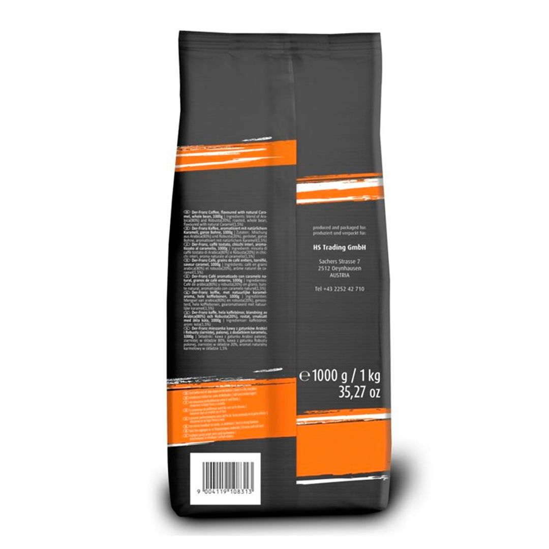 Кофе в зернах Der Franz "Caramel", средне-темная обжарка, 1000 гр / Кофе зерновой №3