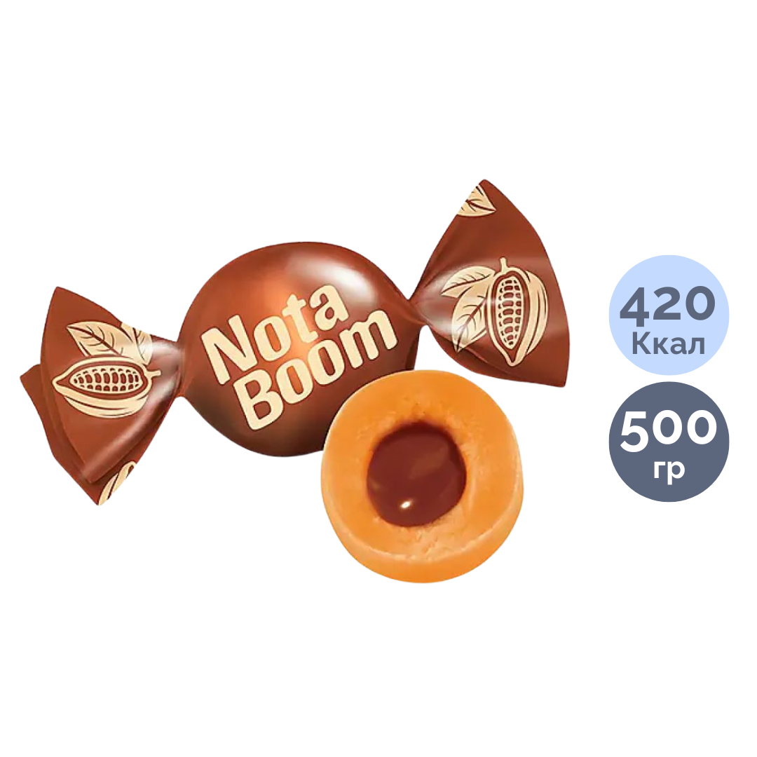 Конфеты жевательные "NotaBoom", с шоколадным кремом, 500 гр / Карамель и мармелад №2