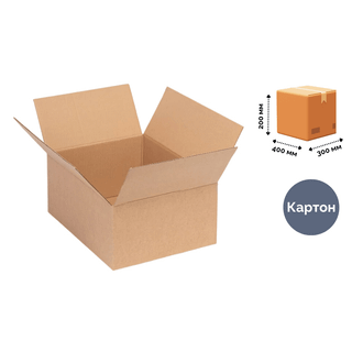 Короб из гофрокартона, размер (Д*Ш*В) 400*300*200 мм / Коробки картонные