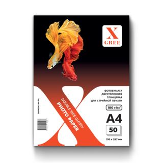 Фотобумага X-Gree, A4 формат, 180 г/м2, 50 листов, глянцевая / Фотобумага
