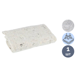 Еденге арналған майлық York, мақталы, өлшемі 60*70 см, ақ / Еден жуғыш шүберектер