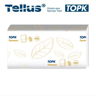 Полотенца бумажные Tork Premium "Singlefold", 200 шт, 2-х слойные, 23*23 см, сложение V, белые / Полотенца для диспенсеров