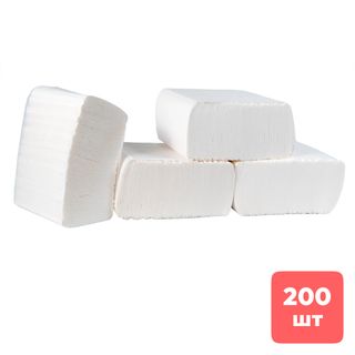 Парақтық дәретхана қағазы Murex, 200 п., 1 қабатты, Z-бүктелуі, парақ өлшемі 10,5*21 см, қорапта 24 дана / Кәсіби дәретхана қағаздары
