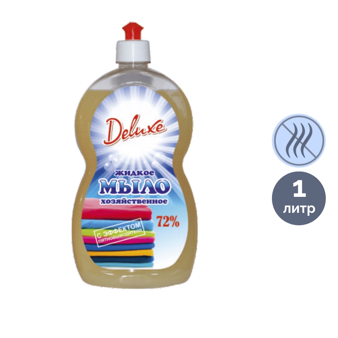 Сұйық кір сабыны Deluxe "Дақтарға қарсы", 1 л, ПЭТ / Сұйық сабындар