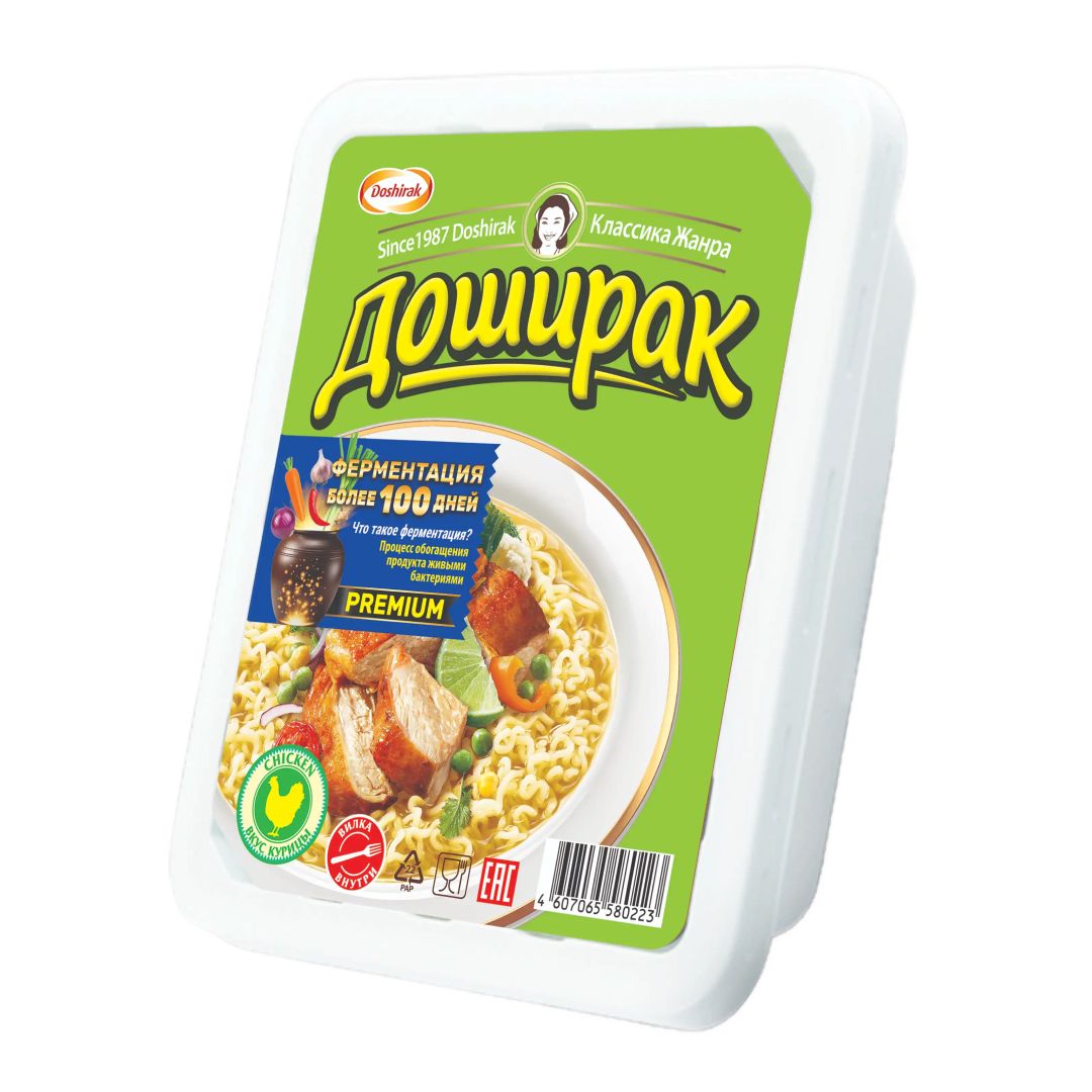 Лапша быстрого приготовления Доширак, куриный, тарелка, 90 гр / Еда быстрого приготовления