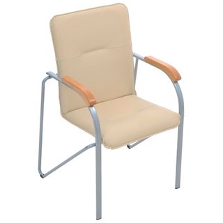 Стул для посетителей Helmi HL-F03 "Самба", экокожа, бежевый / Стулья