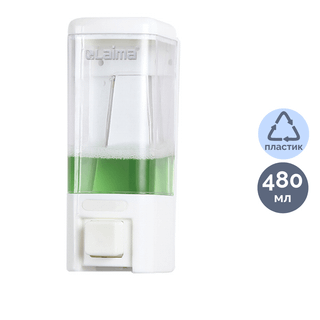 Сұйық сабын диспенсері Laima, пластик, 480 мл, ақ / Сұйық сабын диспенсерлері