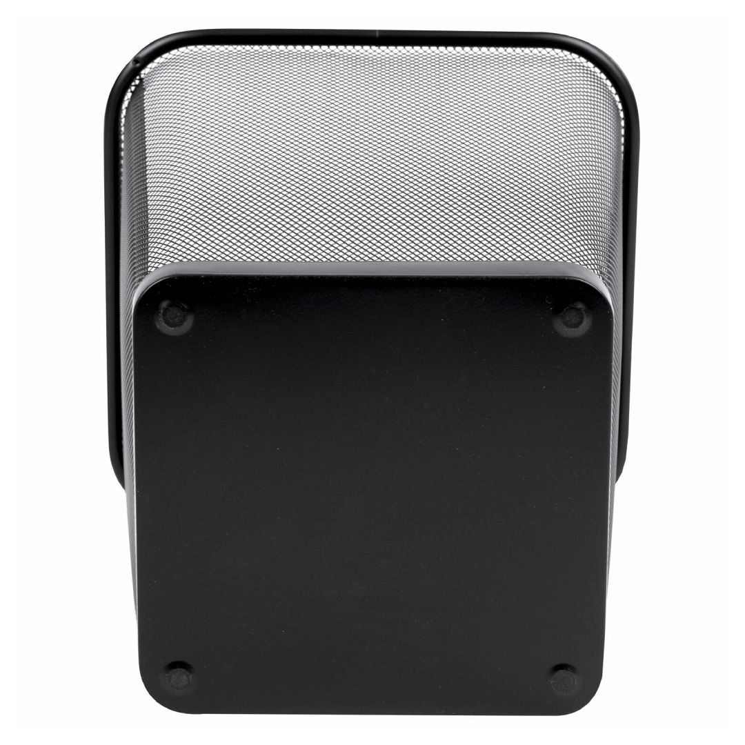 Корзина для бумаг Brauberg "Germanium", объем 17 л, сетчатая, прямоугольная, металлическая, черная / Корзины для бумаг №3