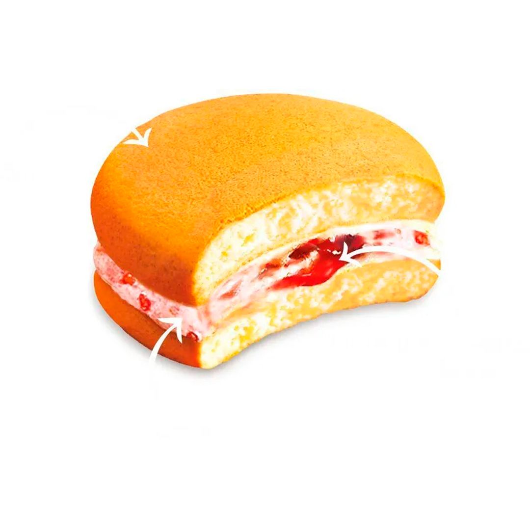 Бисквит Orion "Fresh Pie Клубника-Малина", 300 гр, 12 штук в коробке / Печенье, вафли, крекеры №2