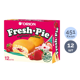 Бисквит Orion "Fresh Pie Құлпынай-Таңқурай", 300 гр, қорапта 12 дана / Бисквиттер, круассандар, маффиндер oe.kz Бисквит Orion "Fresh Pie Құлпынай-Таңқурай", 300 гр, қорапта 12 дана / Бисквиттер, круассандар, маффиндер