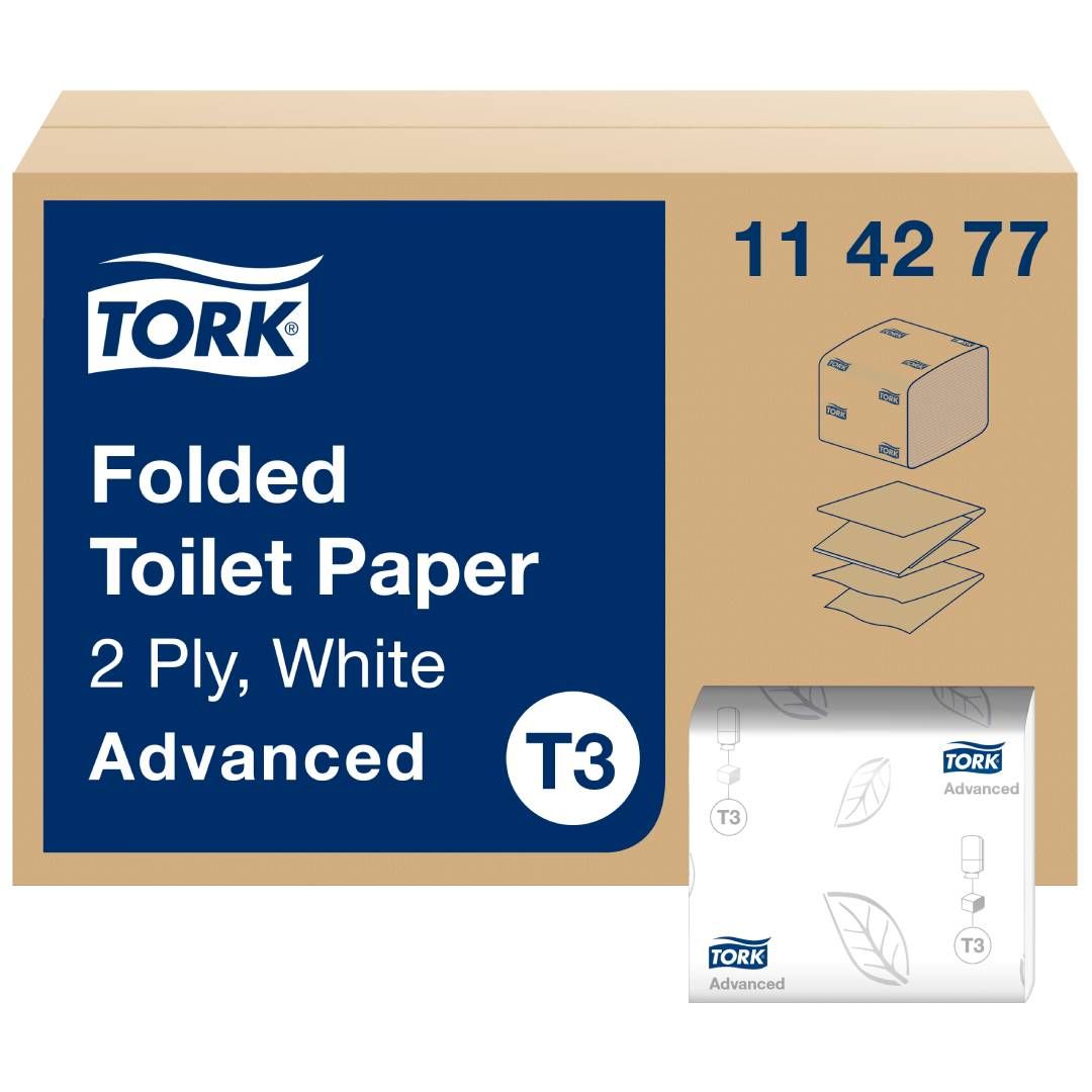 Парақтық дәретхана қағазы Tork "Advanced", 252 п., 2 қабатты, Т3 жүйесі, өлшемі 110*190 мм / Кәсіби дәретхана қағаздары №3 oe.kz Парақтық дәретхана қағазы Tork "Advanced", 252 п., 2 қабатты, Т3 жүйесі, өлшемі 110*190 мм / Кәсіби дәретхана қағаздары №3