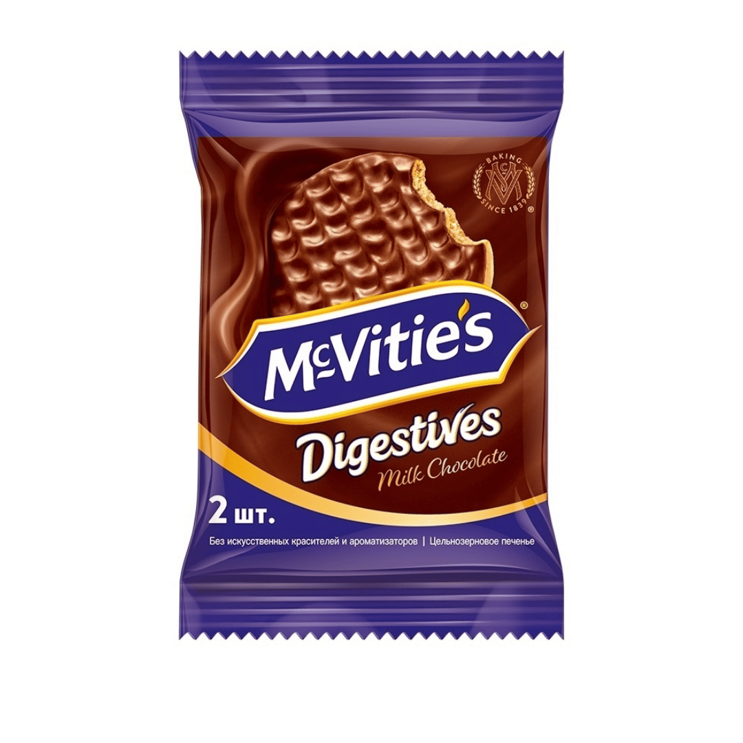 Печенье McVitie's, в молочном шоколаде, 12 шт в индивидуальной упаковке, 199 гр / Печенье и пряники №3