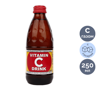 Vitamin C газдалған сусыны, 0,25 л, қаңылтыр бөтелке / Сусындар мен энергетиктер