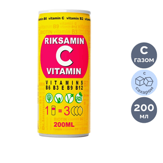 Vitamin C газдалған сусыны, 0,25 л, қаңылтыр банка / Сусындар мен энергетиктер