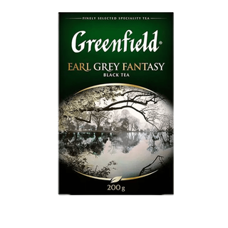 Шай Greenfield Earl Gray Fantasy,  бергамот қосылған қара шай, 200 гр, жапырақты / Жаймалық шай