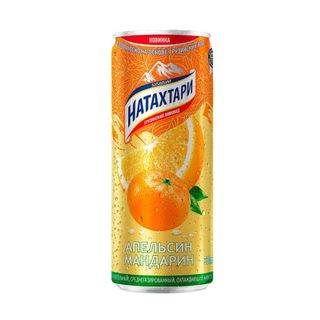 Напиток газированный Натахтари "Апельсин-Мандарин", 0,33 л, жестяная банка / Напитки и энергетики