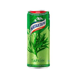 Напиток газированный Натахтари "Тархун", 0,33 л, жестяная банка / Напитки и энергетики