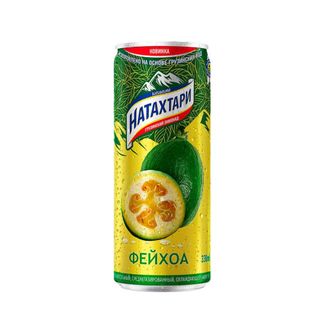 Напиток газированный Натахтари "Фейхоа", 0,33 л, жестяная банка / Напитки и энергетики