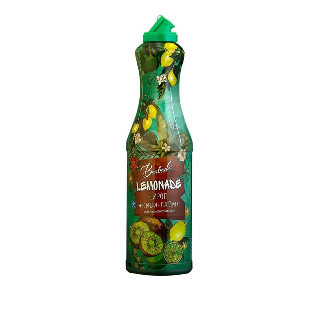 Шәрбат Barbados "Киви және лайм", лимонад, 1 л / Бал, тосап, шәрбаттар