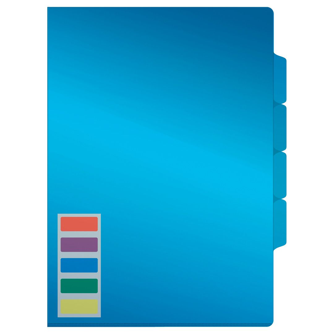 Папка-уголок OfficeSpace, А4 формат, 150 мкм, 3 отделения, ассорти / Папки-уголки №2