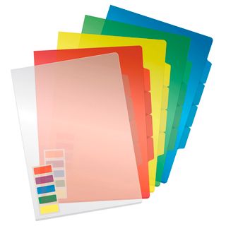 Папка-уголок OfficeSpace, А4 формат, 150 мкм, 3 отделения, ассорти / Папки-уголки
