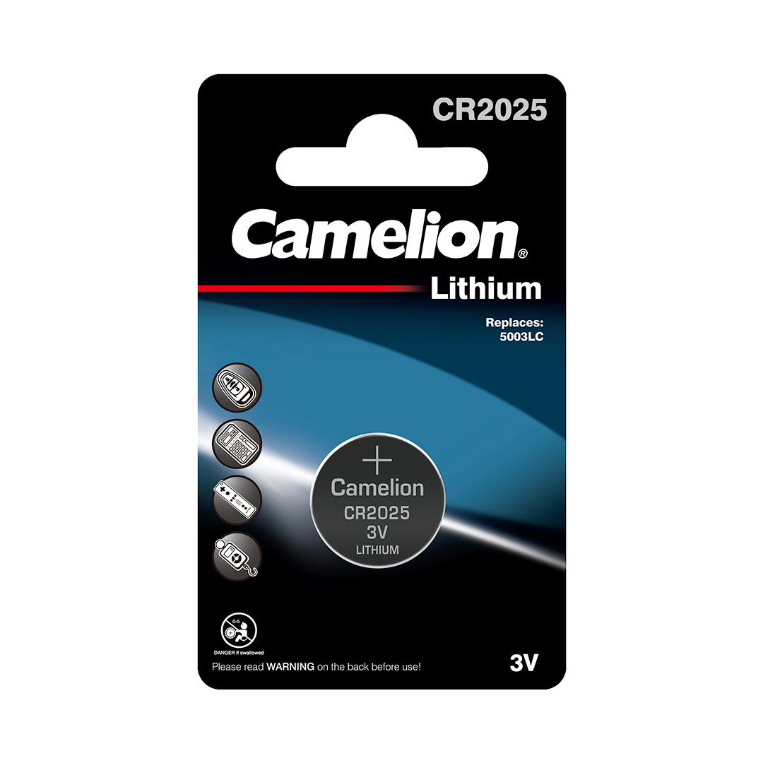 Батарейки Camelion Super Lithium дисковые CR2025-BP1, 3V, 1 шт., цена за упаковку / Батарейки