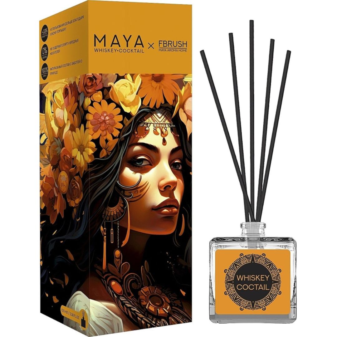 Аромадиффузор Fbrush Maya Aroma Home "Whiskey Coctail", 50 мл / Аромадиффузоры