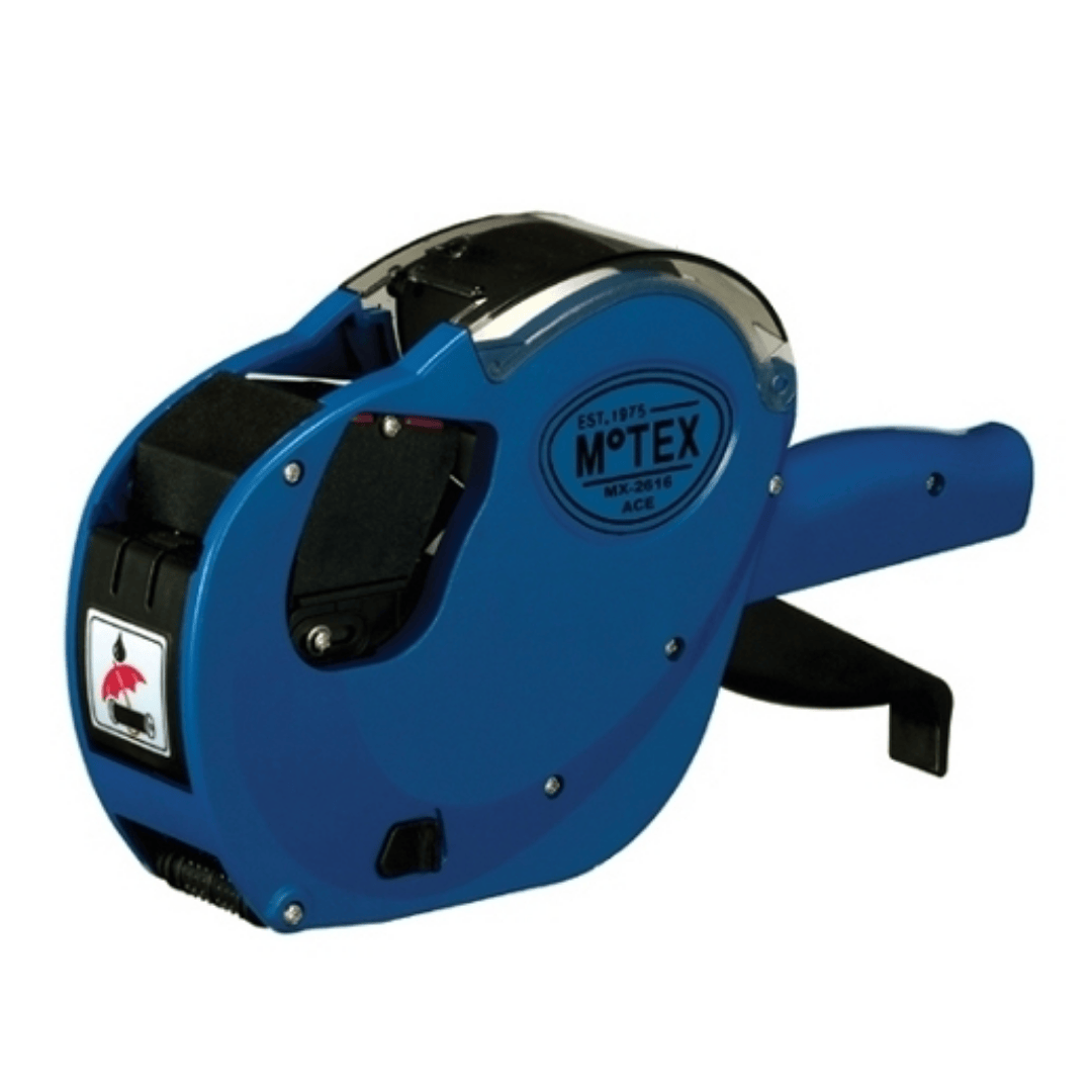 Этикет-пистолет для ценников Моtex "MX-2616", 26*16 мм, ручной двухстрочный, синий / Этикет-пистолеты, этикет-лента