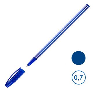 Ручка шариковая Luxor "Stripe", 0,7 мм, синяя, цена за штуку / Ручки шариковые неавтоматические
