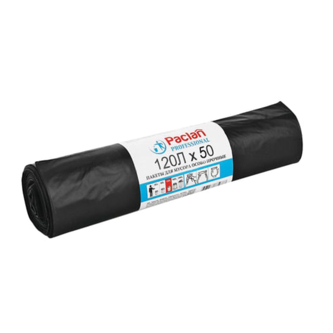 Қоқысқа арналған қаптар Paclan "Professional" 60 л, орамда 50 дана, көк / Қоқыс қалталары