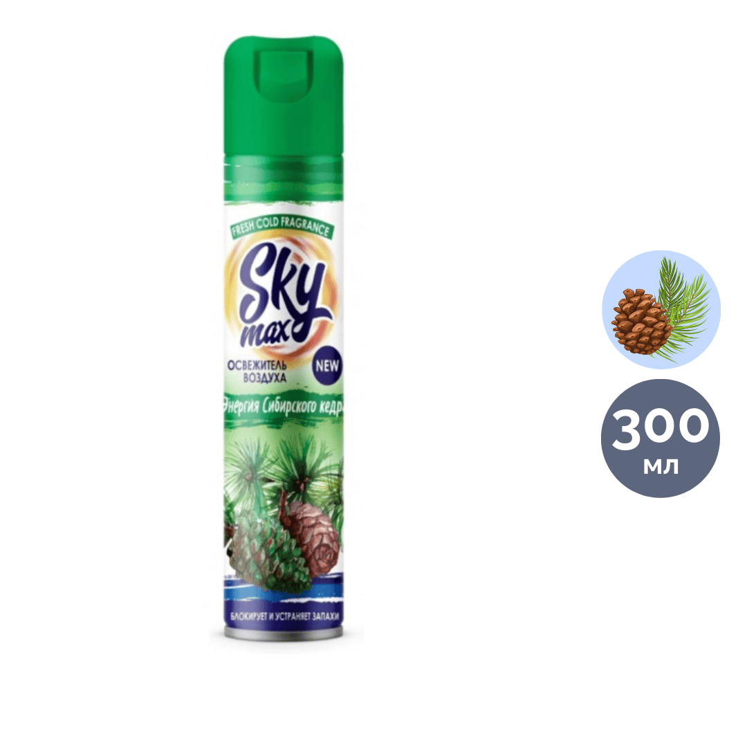 Ауа тазартқышы Sky Max "Сібір балқарағайы энергиясы", 300 мл / Ауа сергіткіштер