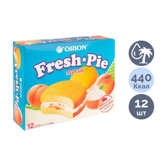 Бисквит Orion "Fresh Pie Шабдалы", 300 гр, қорапта 12 дана / Печенье, вафлилер, крекерлер