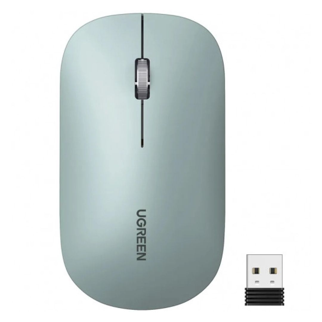 Мышь беспроводная Ugreen MU001, USB, 3 кнопки, 4000 dpi, оптическая, зеленая / Мыши беспроводные №2