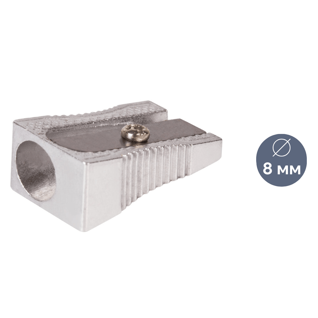 Точилка Brauberg "Style", клиновидная, с одним отверстием, серебристый, цена за штуку / Точилки