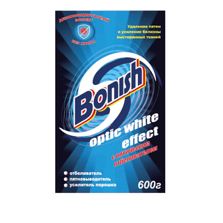 Средство для удаления пятен Bonish "Optic white effect", без хлора, 600 гр / Пятновыводители, отбеливатели