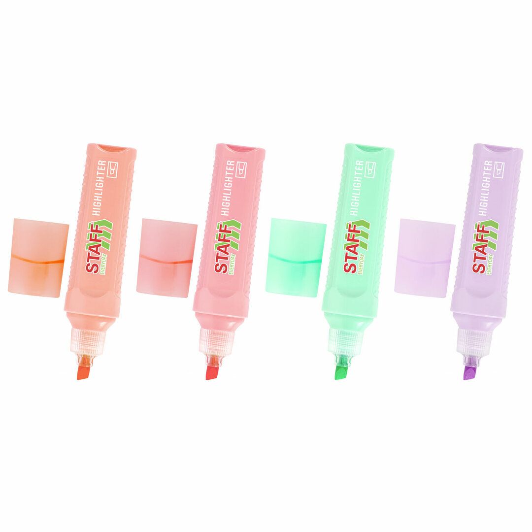 Мәтін бөлектеуіш маркерлер жинағы Staff "Everyday HL-707", ұшы қиғашталған 1-5 мм, 4 түс / Мәтін бөлектеуіштер №2 oe.kz Мәтін бөлектеуіш маркерлер жинағы Staff "Everyday HL-707", ұшы қиғашталған 1-5 мм, 4 түс / Мәтін бөлектеуіштер №2