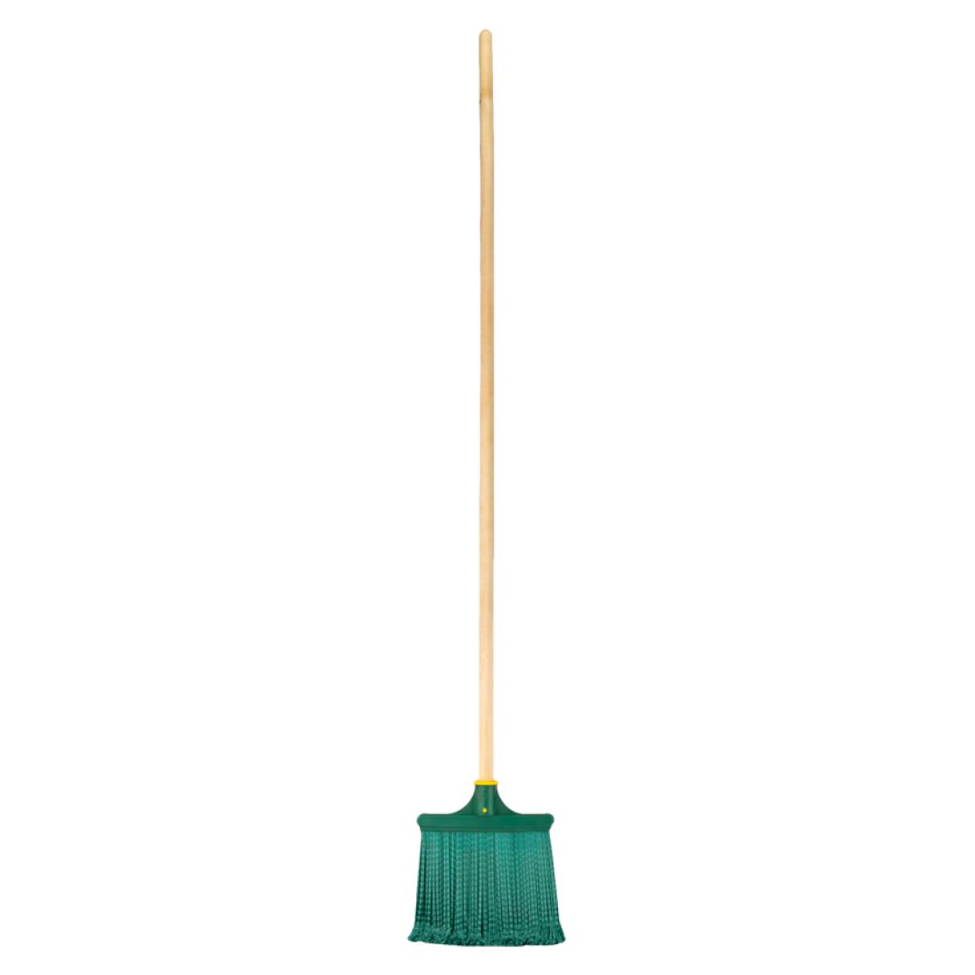Метла OfficeClean, для улицы, малая, плоская, с деревянным черенком 120 см / Веники, щетки, совки