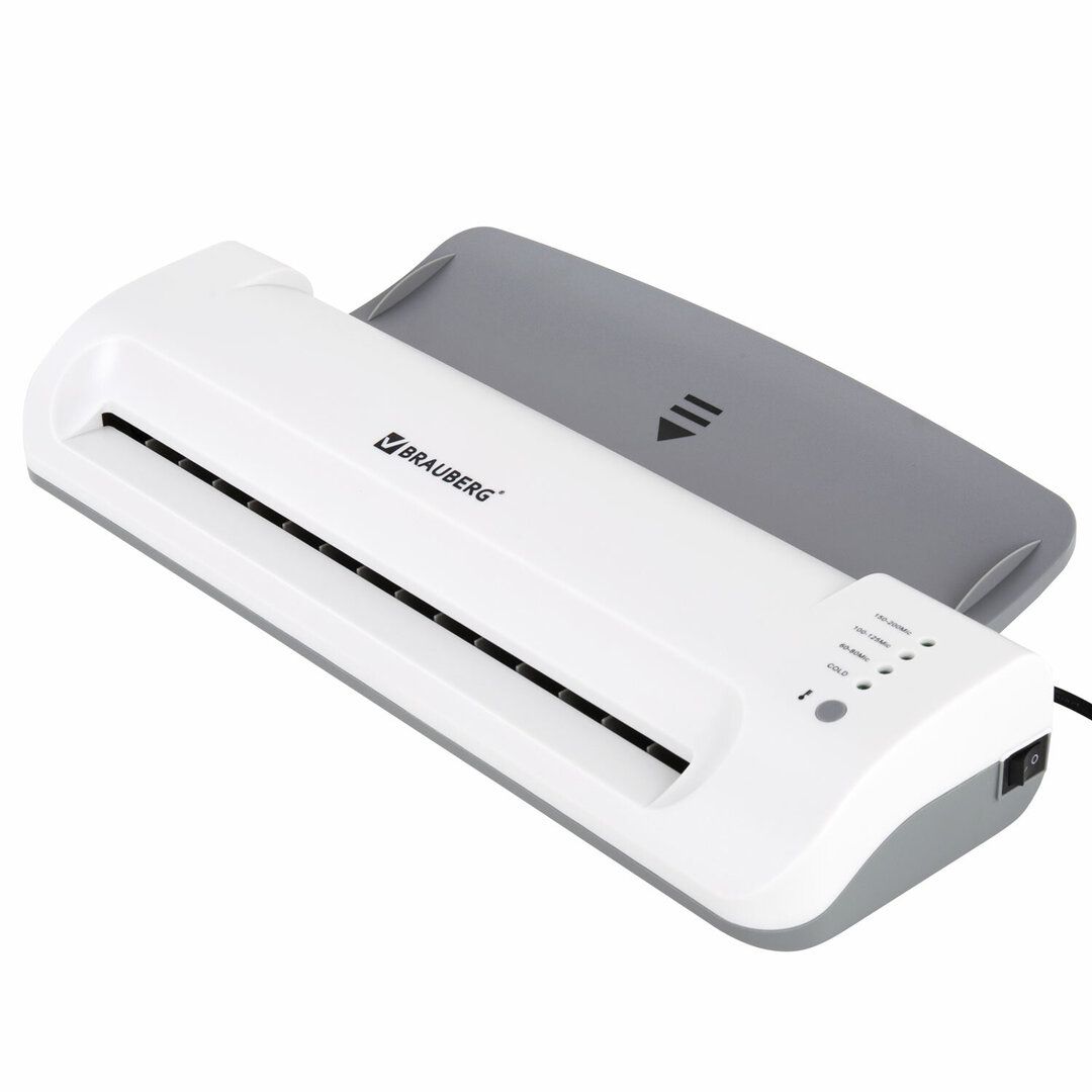 Ламинатор Brauberg Silver Max, A4 формат, 200 мкм, 320 мм/мин, белый / Ламинаторы