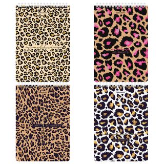 Блокнот Brauberg "Leopard", А5, 80 листов, на гребне, в клетку, ассорти / Блокноты