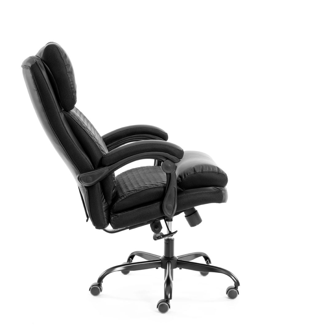 Кресло для руководителя Chief metalBL, экокожа/ткань, черное / Кресла для руководителей №3